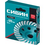 33440-125_z01, СИБИН Турбо, d 125 мм, сегментированная алмазная шлифовальная ...