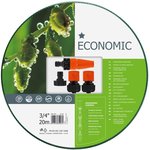 Поливочный набор Economic шланг 3/4" 20 м + комплект соединителей BASIC 10-102