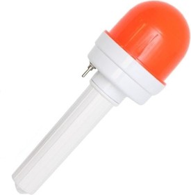 Сигнальный фонарь пластмассовый, с длинной ручкой, три режима работы, в комплекте с батарейками, оранжевый, ФС 4.1 А