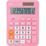 Калькулятор Deli EM210FPINK, 12-разрядный, розовый