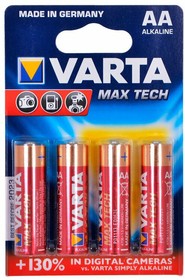 Фото 1/2 AA Батарейка VARTA LongLife Max Power LR6 Alkaline, 4 шт.