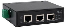 EX-61002, Serial Device Server, 100 Mbps, Serial Ports - 2, RS232 / RS422 / RS485 Euro Type C (CEE 7/16) Plug