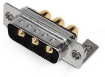 MHCDR3W3P4, D-Sub Connector, Angled, Plug, 3W3, Signal Contacts - 0, Special Contacts - 3