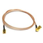 Coaxial cable, SMA plug (straight) to SMA plug (angled), 50 Ω, RG-316 ...