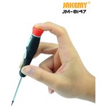 JM-8147 S2,5, (Отвертка JM-8147 S2,5 шлиц), Отвертка-шлиц из стали S2, противоскользящая ручка, вращающийся хвост.