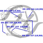 HR202166, Сайлентблок поперечной тяги задней подвески