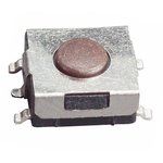 Brown Round Tactile Switch, SPST 50 mA 0.27mm PCB