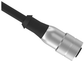 Фото 1/2 MQAC-430, Sensor Cables / Actuator Cables Cordset 1/2 in Single Ended; 4-pin Straight Female Connector; 9.14 m (29.98 ft) in Length; Black P