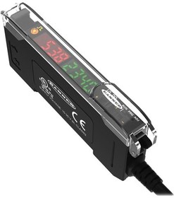 DF-G2-NS-2M, Fiber Optic Sensors DF-G2 Red Beam High Speed Dual Display Fiber Amplifier; Range: Depends on Fiber; Input 10-30 V dc; Outputs:
