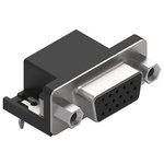 D-Sub connector, 15 pole, high density, angled, solder connection, 618015330923