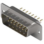 D-Sub connector, 15 pole, standard, straight, solder connection, 61801525023