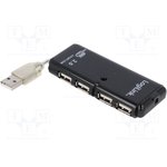 UH0001A, Hub USB; USB 2.0; PnP; Number of ports: 4; 480Mbps; Kit: hub USB