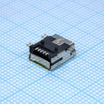 USB/M-1J MINI USB TYPE B SMD, (C8320-05BFDSB1R), Разъем Mini USB 1.1 розетка 5 ...