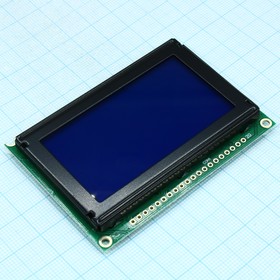 WG12864B-TML-T#N, (ЖКИ графич, 128х64, подсв. Бел, инд. Синий, Negative,12 o