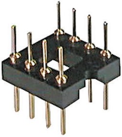 AR 18-ST/T, Straight Through Hole Mount 2.54mm Pitch IC Socket Adapter, 18 Pin Male DIP to 18 Pin Male DIP