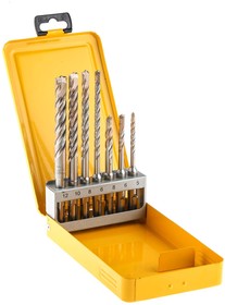 Фото 1/3 DT9701R-GB, 7-Piece SDS Plus Drill Bit Set for Masonry, 12mm Max, 5mm Min, Tungsten Carbide Tipped Bits