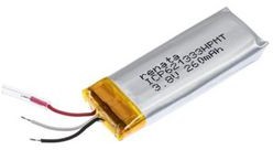 ICP621333HPMT, ICP Rechargeable Battery Pack, Li-Po, 3.8V, 270mAh, Wire Lead