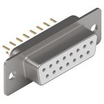 D-Sub connector, 15 pole, standard, straight, solder connection, 61801525123