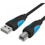 VAS-A16-B300, Vention USB 2.0 Type-AM - USB 2.0 Type-BM 3м, Кабель Vention USB 2.0 AM/BM - 3м. Черный