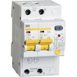 Выключатель автоматический дифференциального тока 2п C 63А 30мА тип A 4.5кА ...
