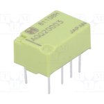 AGQ20003, PCB Mount Non-Latching Relay, 3V dc Coil, 46.7mA Switching Current, DPDT