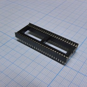 Фото 1/2 ICSS-52 (1.78mm), (ICSS-52), DIP-панель под микросхему 52pin, шаг 1.778мм, ширина 15.24мм