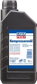 Фото 1/5 1187, Масло Компрессорное LIQUI MOLY Kompressorenoil 100 Синтетическое 1л.
