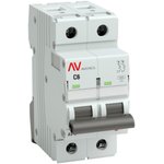 Автоматический выключатель AVERES AV-10, 2P, 6A, 10kA mcb10-2-06C-av