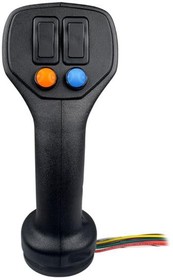 G3-CCC21441111, Joysticks Universal Contour Grip, 2 ON-OFF-ON rockers, 2 red pushbuttons, 1 PB trigger black