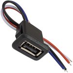 USB-4Pin, Разъём , длина кабеля 105 мм, 4 контакта под пайку, 1.5 А, 30 В ...