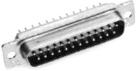 M24308/24-5F, D-Sub MIL Spec Connectors PCB PLUG 50 POS VERT