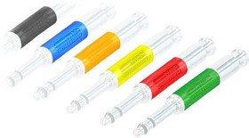 BSTT-9, Phone Connectors COLORED SLEEVE TT-1 STYLE PLUGS -WHITE