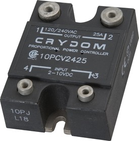 Фото 1/7 10PCV2425, Solid State Relays - Industrial Mount Prop.Contr.SSR 240 Vac/25A 2-10Vdc