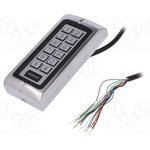 OR-ZS-804, Кодовый замок RFID, IP68, 12-18ВAC, 12-24ВDC, накладной, -25-60°C