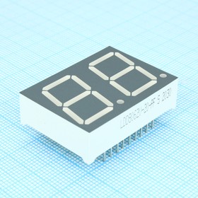 LDD8062V-20/A-PF, 2-х разрядный индикатор 20,32мм/зеленый/ 568нм/3-10.5мкд