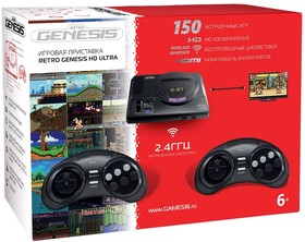 Фото 1/3 Игровая приставка SEGA Retro Genesis HD Ultra + 150 игр (2 беспроводных 2.4ГГц джойстика, HDMI кабель) [611416]