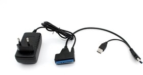 Фото 1/2 Кабель-переходник для HDD SATA USB 3.0 с доп. питанием, двойной USB