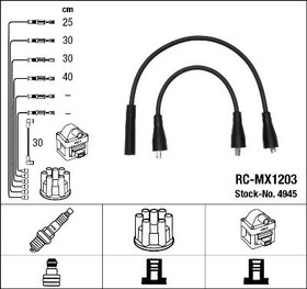 4945, 4945 / RC-MX1203 Комплект проводов зажигания ГАЗ 3302/3110 (402дв.)
