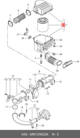 6R0129620A, Фильтр воздушный VW: POLO SEDAN 11-