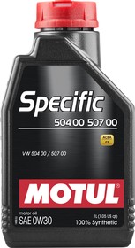 Масло моторное Motul Specific 504 00/507 00 0W-30 синтетическое 1 л 107049