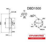 DBD1500, Диск тормозной MAZDA 323 F 01-04, 323 S 01-04, 6 02-, 626 V 98-02 ...