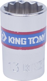 333013M, KING TONY Головка торцевая стандартная двенадцатигранная 3/8", 13 мм