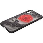Чехол "LP" для iPhone X/Xs Роза красная (европакет)