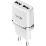 Зарядное устройство HOCO C12 Smart 2xUSB, 2.4А (белый)
