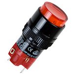 D16LAR1-1ABKR, кнопка с фиксацией и LED подсветкой 250В 5А