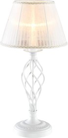 Фото 1/3 Настольная лампа Ровена с абажуром Белая CL427810