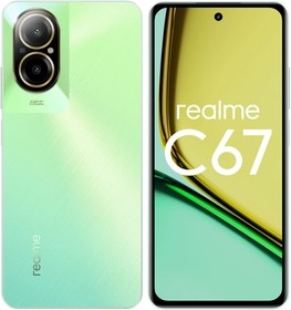 Фото 1/7 Смартфон Realme RMX3890 C67 128Gb 6Gb зеленый моноблок 3G 4G 2Sim 6.72" 1080x2400 Android 14 108Mpix 802.11 a/b/g/n/ac NFC GPS GSM900/1800 G