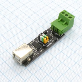 Преобразователь USB-TTL/RS485 с защитой, (Модуль совместим с USB 2.0), Модуль построен на базе FT232RL и SN75176B