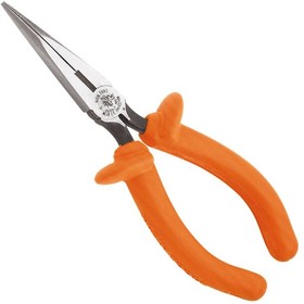 D203-6-INS, Insulated Standard Long-Nose Pliers - Side-Cutting