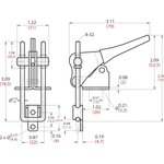 зажим защелкивающийся вертикальный GH-40324, усилие 227 кг, шт GH-40324